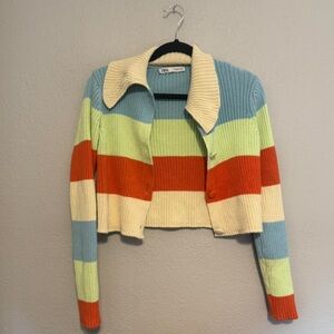 Zara Striped Cardigan Size medium